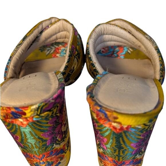 RAYE x REVOLVE Monroe Mule Floral Gold Brocade‎ Slide Mule Women's Size 8 - Picture 8 of 16
